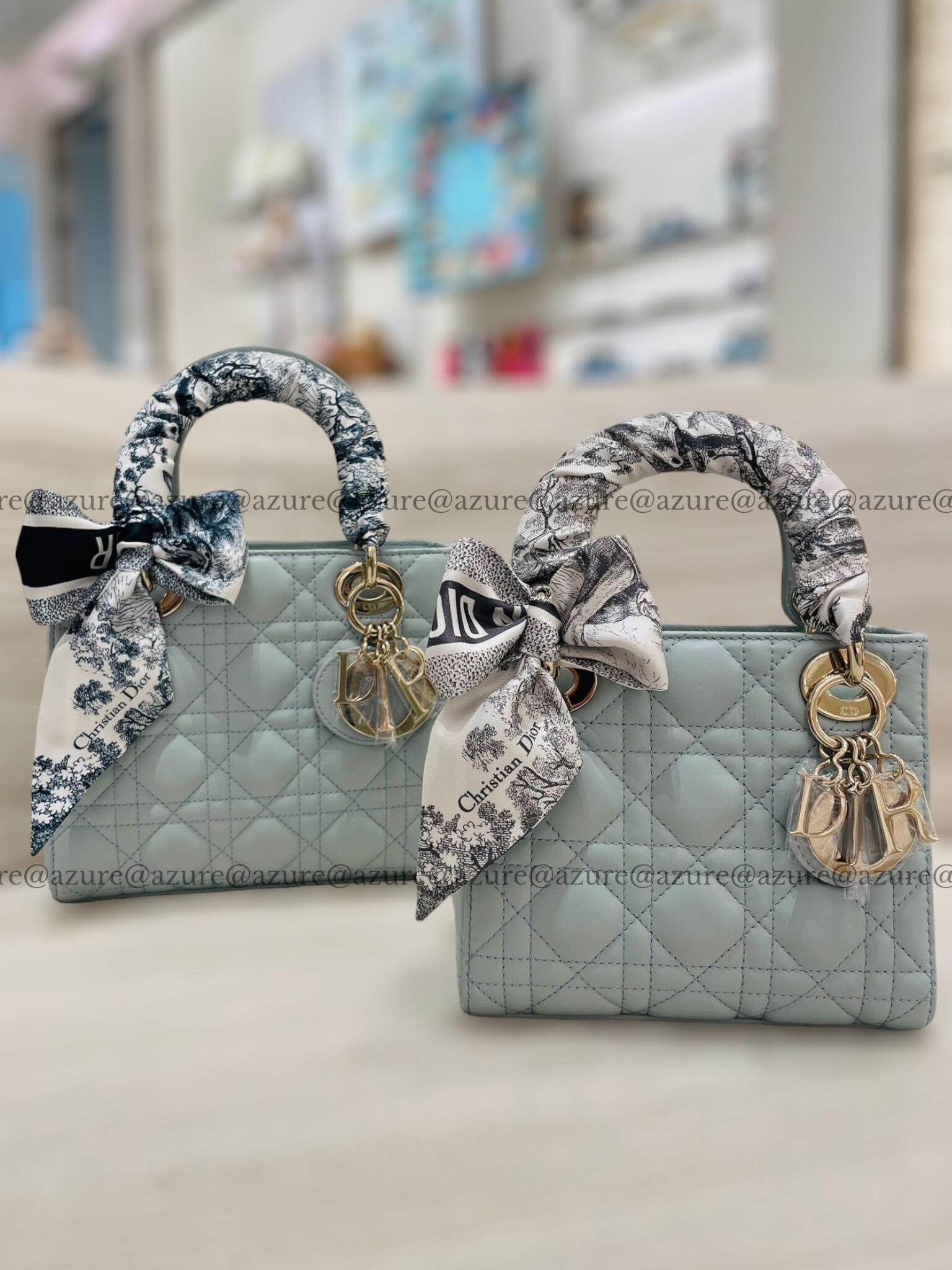 直営店 DIOR 新作 LADY DIOR MY ABCDIOR バック ブルー SMALL